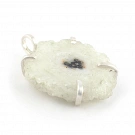 Amethyst Stalactite Flower and Sterling Silver Pendant