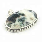 Dendritic Opal and Sterling Silver Pendant