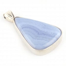 Blue Chalcedony and Sterling Silver Pendant