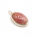 Pink Tourmaline and Sterling Silver Pendant