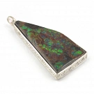 Ammolite and Sterling Silver Pendant