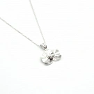 Orchid Flower 925 Silver Chain Pendant Necklace