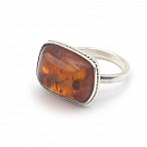 Amber Ring set in Silver 925