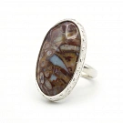 Agate and Sterling Silver 925 Ring