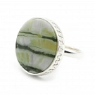 Serpentine Ring and 925 Silver