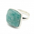 Amazonite and 925 Silver Ring