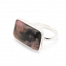 Rhodonite and 925 Silver Ring