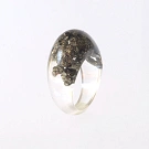 Pyrite mineral resin ring