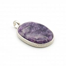 Sterling Silver 925 and Charoite Pendant