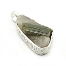Green Tourmaline and Sterling Silver 925 Pendant