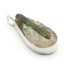 Green Tourmaline and Sterling Silver 925 Pendant