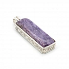 Sterling Silver 925 and Charoite Pendant