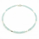Aquamarine and Silver 925 Necklace