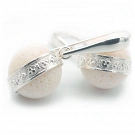 White Coral Earrings set in Sterling Silver 925