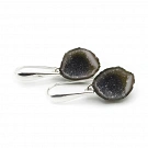 Agate Mini Geode and Sterling Silver 925 Earrings