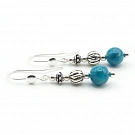 Blue Apatite and Sterling Silver Earrings