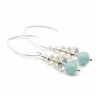 Amazonite and Sterling Silver 925 Earrings