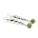 Jade and Sterling Silver 925 Earrings