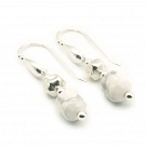 Howlite and Sterling Silver Earrings