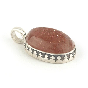Sunstone and Sterling Silver Pendant