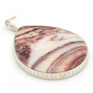Agate Perelivt and Sterling Silver 925 Pendant