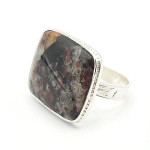 Eudialyte and 925 Silver Ring