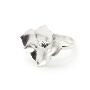 Hydrangea Flower in 925 Silver Ring
