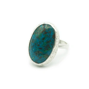 Sterling Silver 925 and Chrysocolla Ring