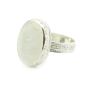 925 Silver and Moonstone Ring