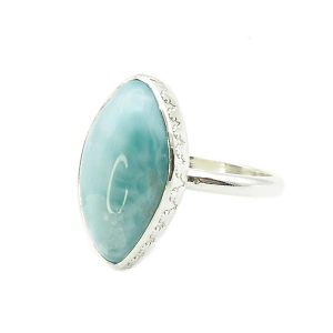 925 Silver and Larimar Ring