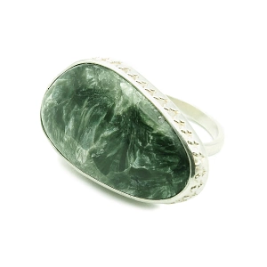 Seraphinite and 925 Silver Ring