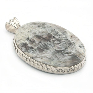 Sterling Silver 925 and Dendritic Agate Pendant