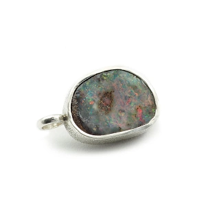 Boulder Opal and 925 Silver Pendant