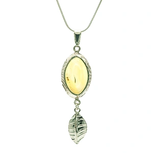 Natural Amber Pendant in 925&nbsp;...