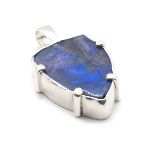 Boulder Opal and 925 Sterling Silver Pendant for Women or Men