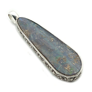 Sterling Silver and Boulder Opal Pendant