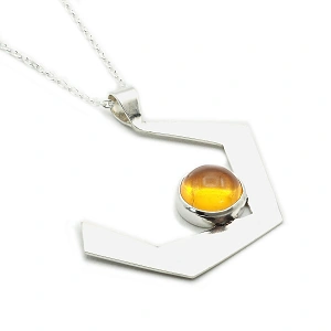Sterling Silver 925 and Amber Chain ...