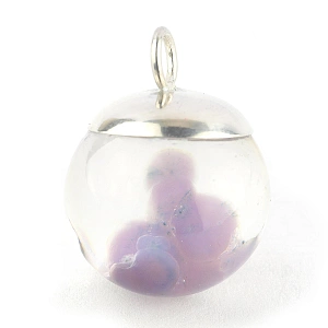 Grape Agate in Resin and Sterling Silver Pendant