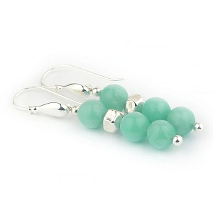 Amazonite and Sterling Silver Earrings