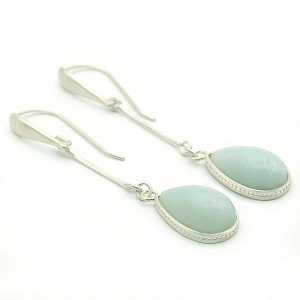 Earrings with Amazonite and Silver ...