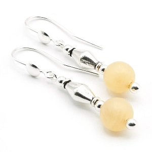 Yellow Calcite and Sterling Silver 925 Earrings