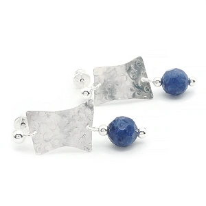 Sodalite and 925 Silver Earrings