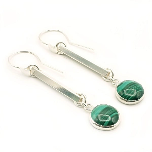 Malachite and Sterling Silver ...