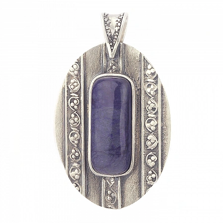 Sugilite and Sterling Silver Pendant