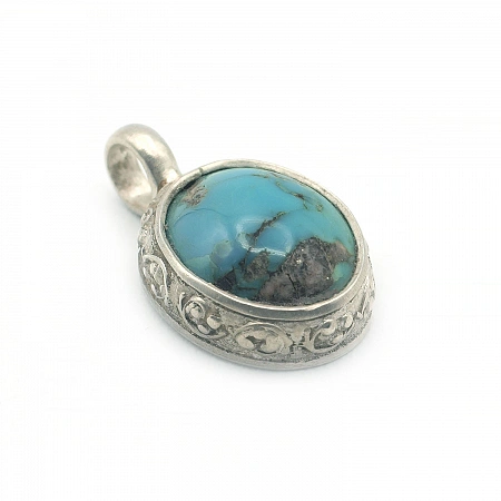 Turquoise Pendant and Silver 925 Pendant
