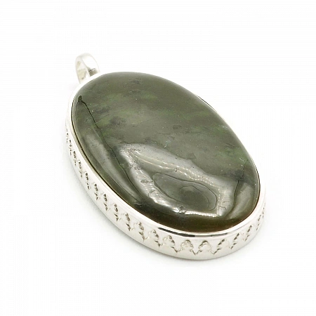 Jade and 925 Silver Pendant