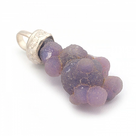 Grape Agate Pendant and solid Sterling Silver 925