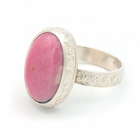 Rhodonite and Sterling Silver Ring