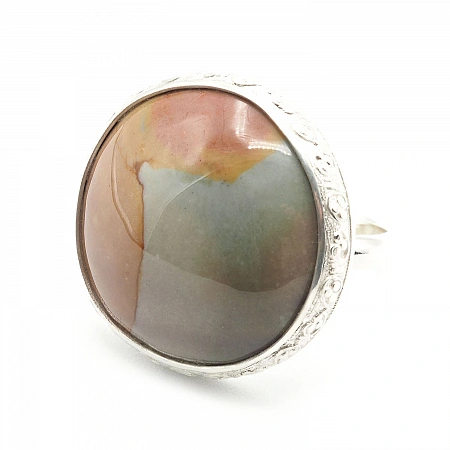 Jasper and 925 Silver Ring