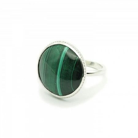 Sterling Silver 925 and Malachite Ring